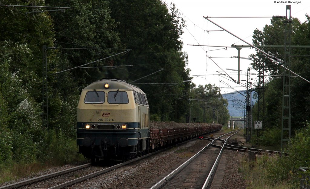 216 224-6 mit dem DBV 1087(?) (Singen (Htw)-Neuenkirchen (Saar) Hbf) in Donaueschingen 7.9.11