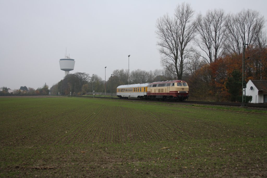 217 001 auf einer Messfahrt von Kaldenkirchen nach Mnchengladbach
am 11.11.2009 um 10:18.
