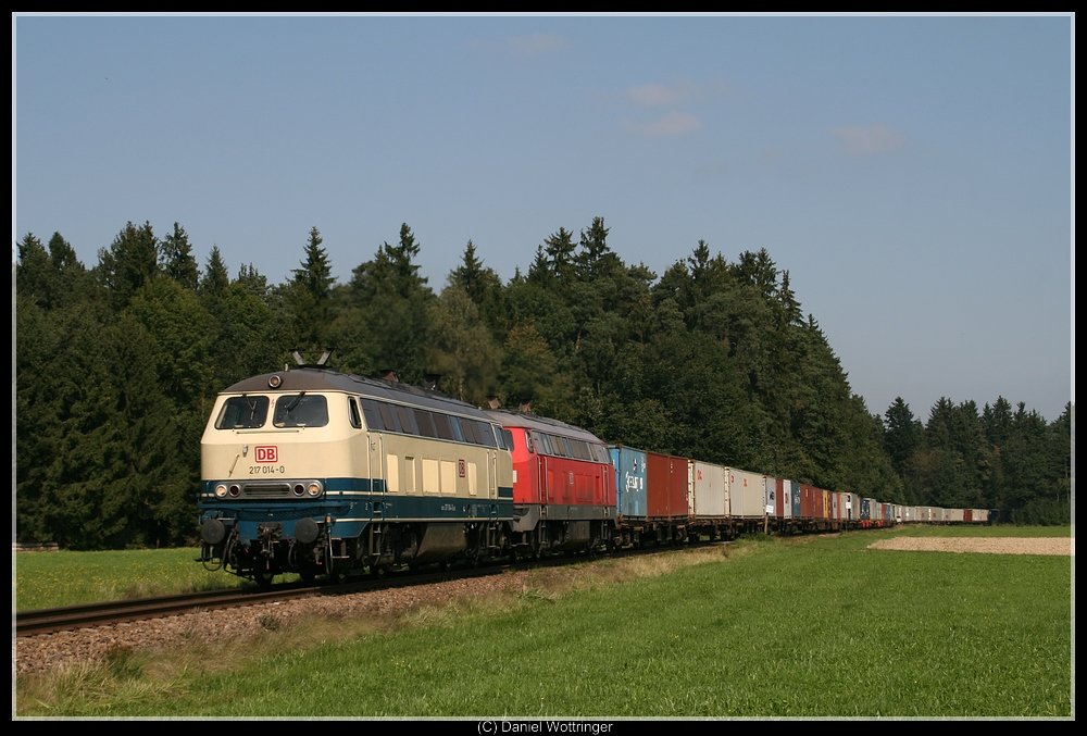 217 014 am 10. September 2009 im Anflug auf Pirach.