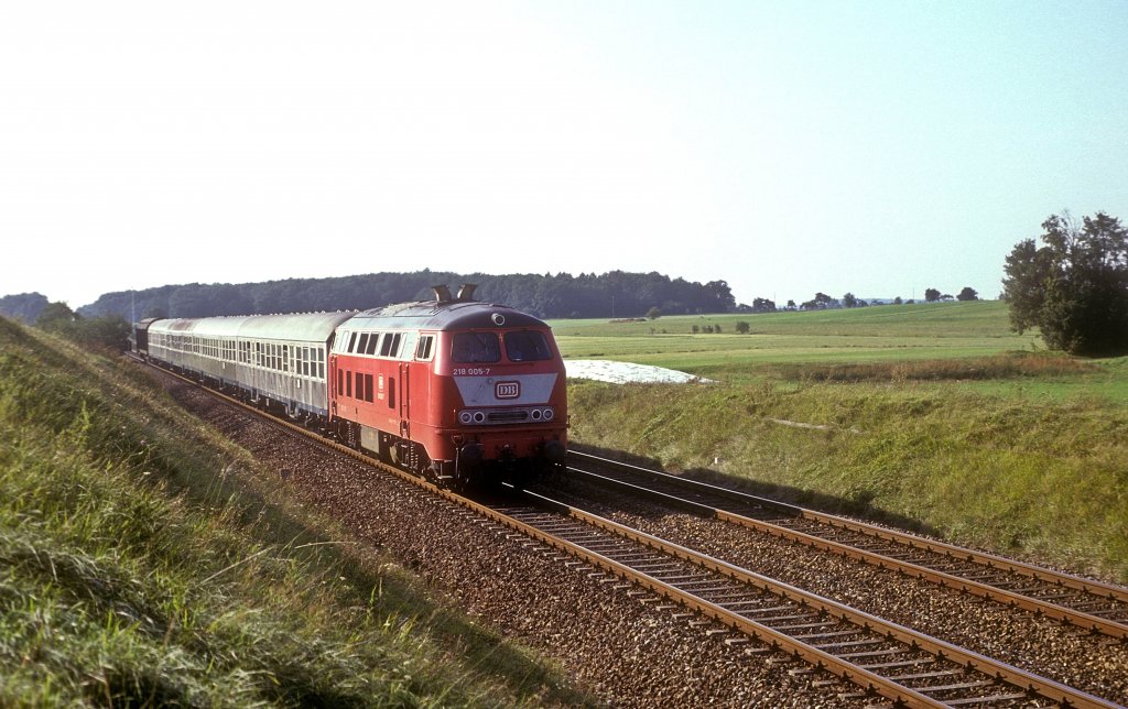 218 005  bei Crailsheim  09.09.92
