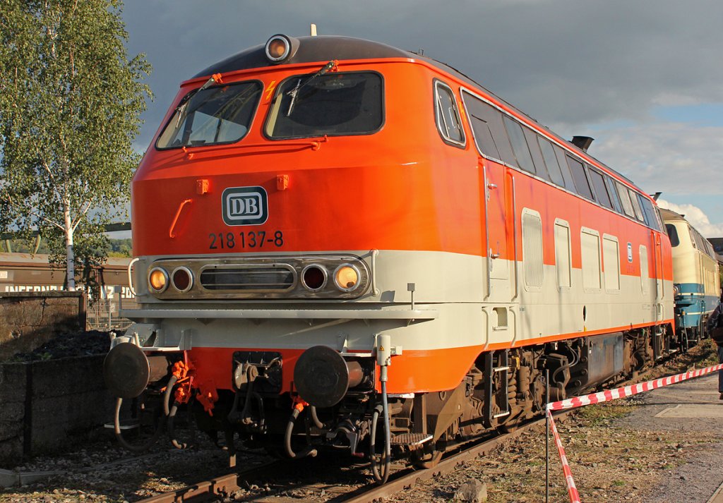 218 137-8 im DB Museum Koblenz am 29.09.2012