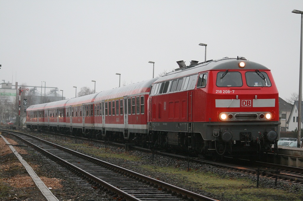 218 208 mit RB23 von Rheinbach nach Bonn am 24.01.2011 in Rheinbach