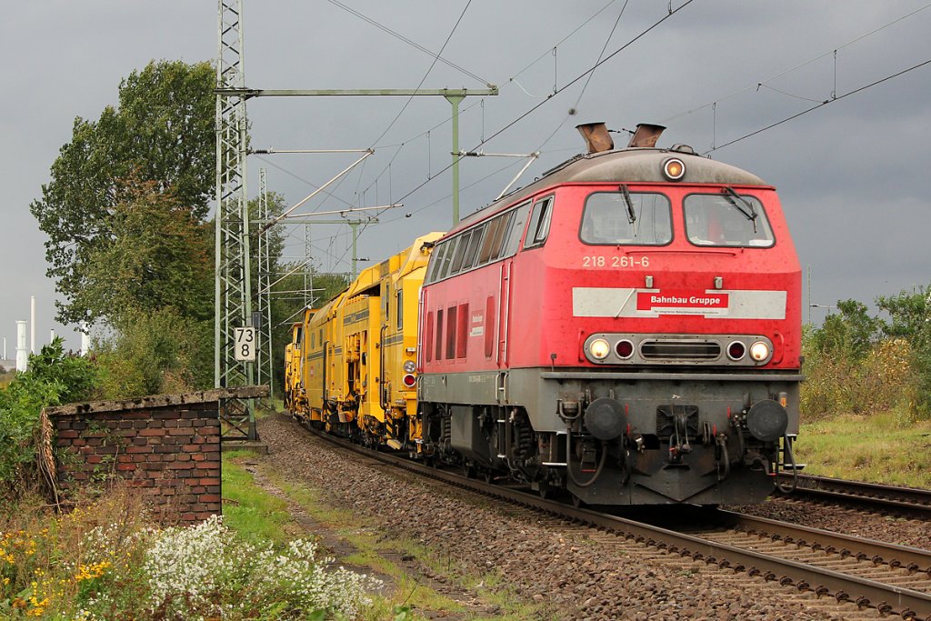 218 261-6 der DBG in Porz Wahn am 07.10.2011