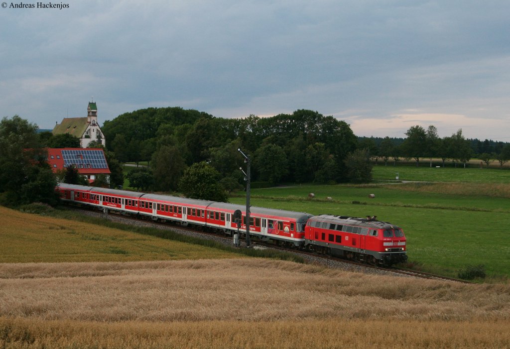 218 326-7 und 491-9 mit dem RE 31503 (Neustadt (Schwarzw)-Schwenningen (Neckar) bei Hinterzarten 4.8.10