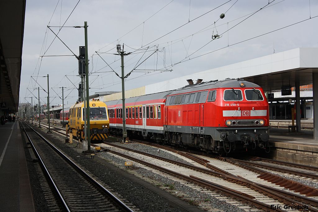 218 450 mit einem RE nach Bad Harzburg in hannover HBF am 16.4.10.