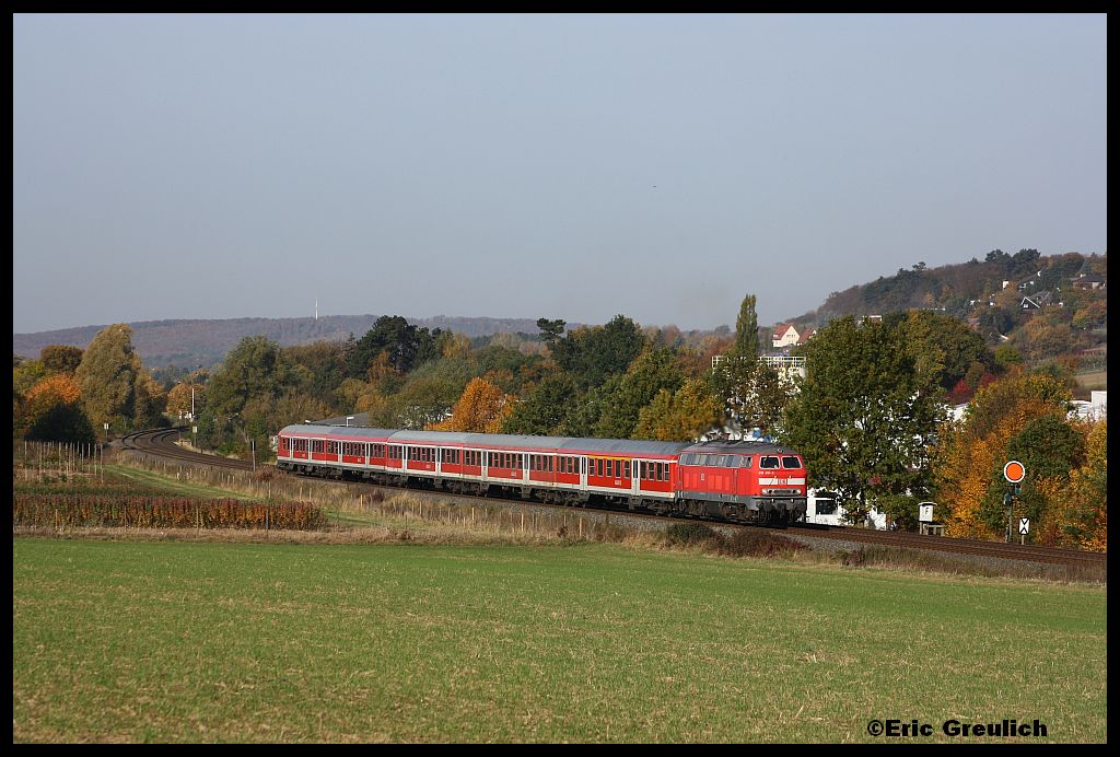 218 451 am 20.10.2012 mit einem RE nach Bad Harzburg bei Baddeckenstedt.