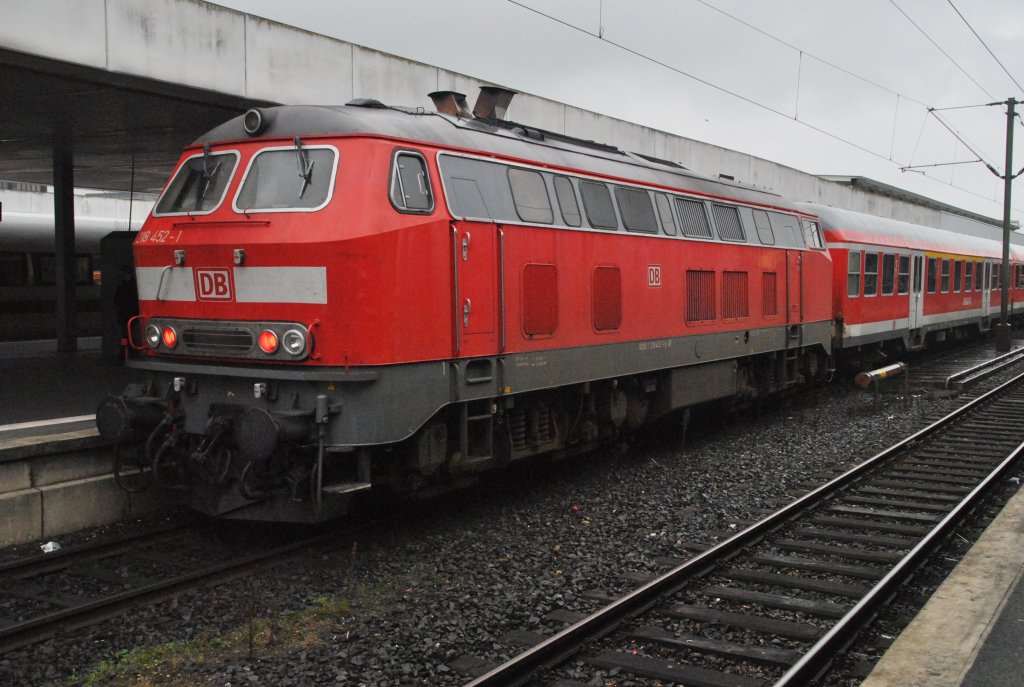 218 452-1, mit RB nach Bad Harzburg in Hannover HBF, am 28.09.10.