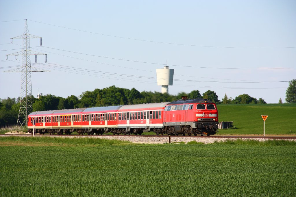 218 461 verlsst Buchloe mit Vollgas ... - 25/05/2012
