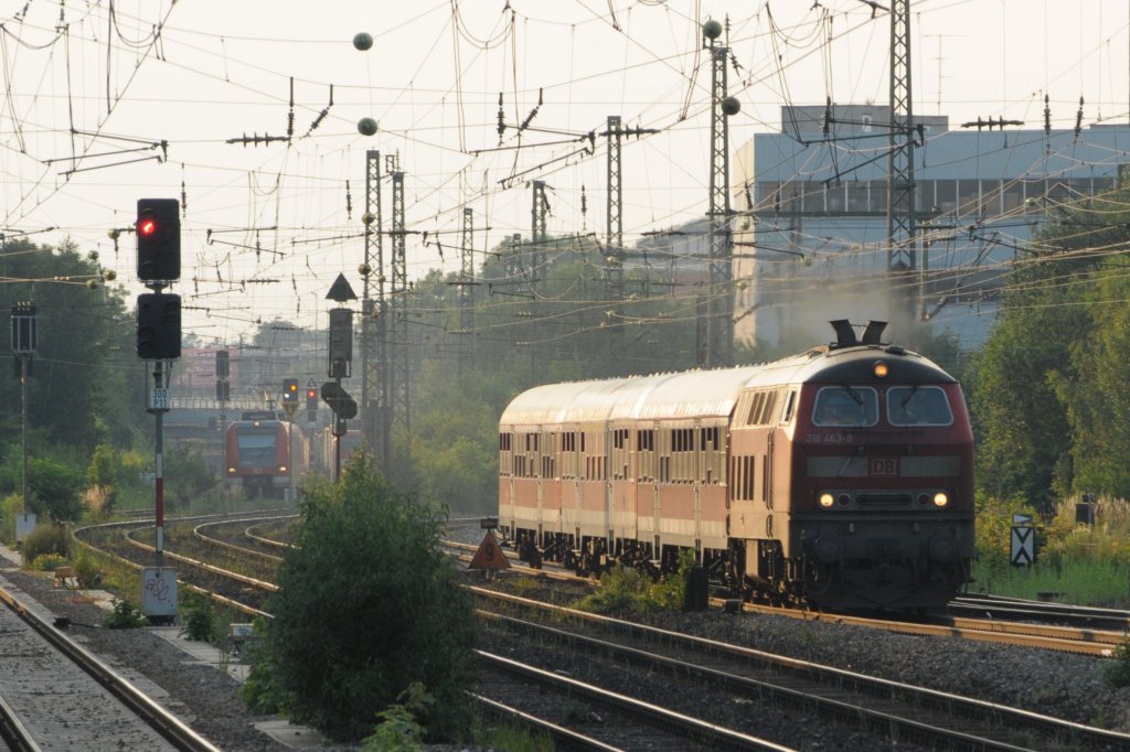 218 463 am 29.06.10 mit einer RB nach Mhldorf am Heimeranplatz
