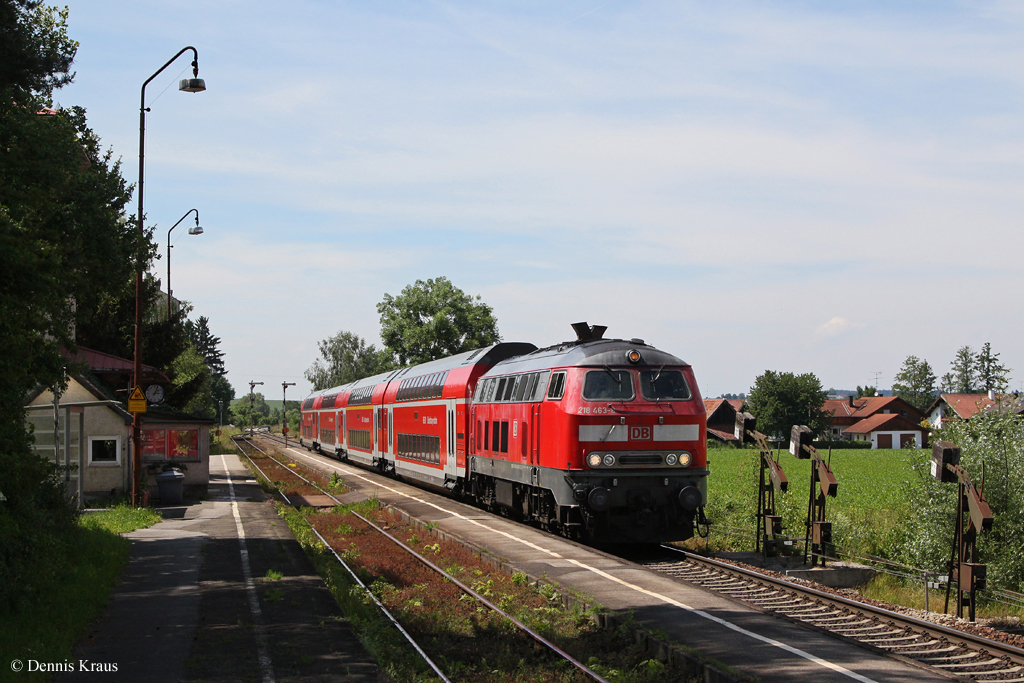 218 463 mit RB 27045 am 15.06.2013 in Weidenbach.