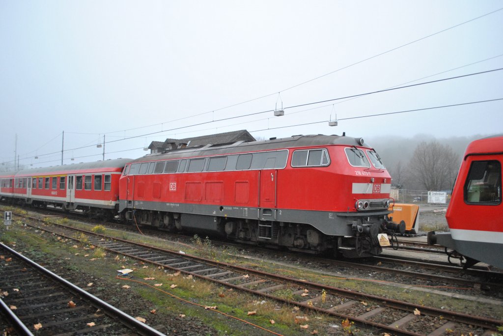 218 473-3, steht am 21. November 2010 in Goslar.