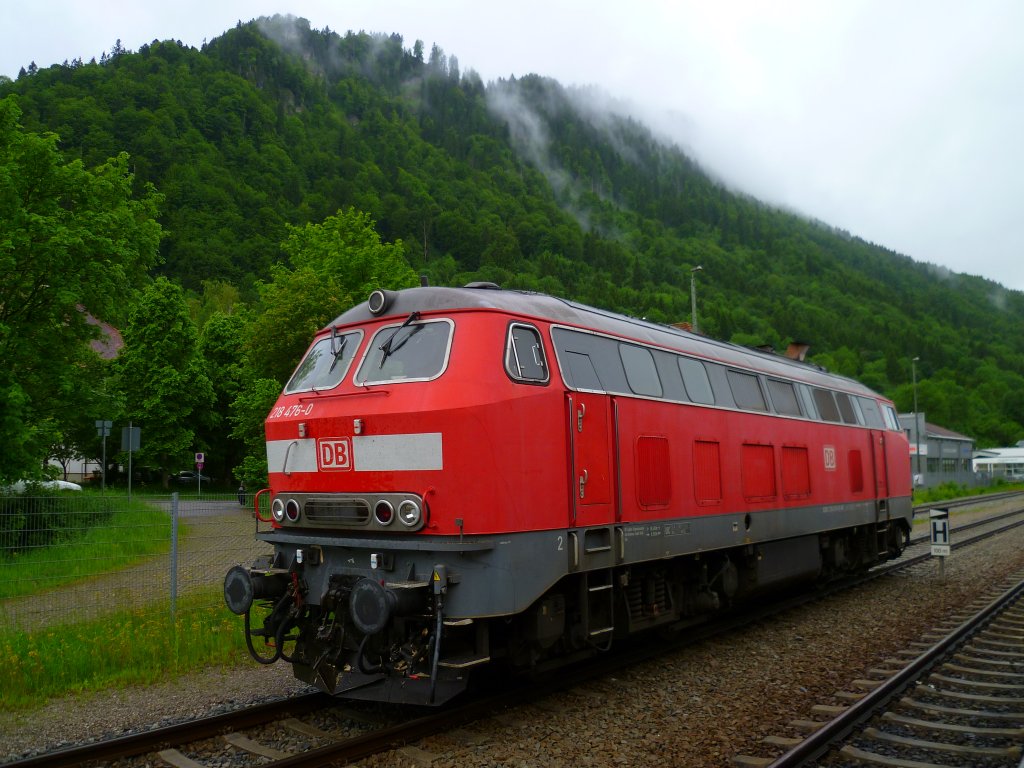 218 476-0 stand am 14.06.13 in Immenstadt/Allgu.