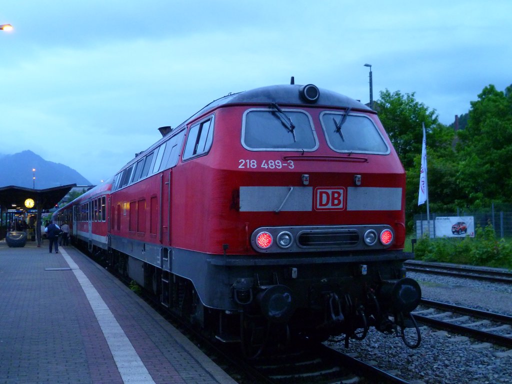 218 489-3 stand am 14.06.13 in Immenstadt/Allgu.