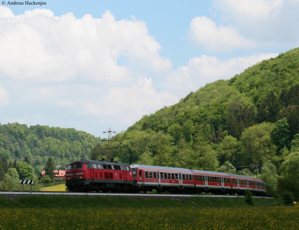 218 495-0 und 146 227-4  Stuttgart 21  (Zugschluss) mit dem RE 19609 (Stuttgart Hbf-Singen(Hohentwiel)) bei Mhlen 23.5.10