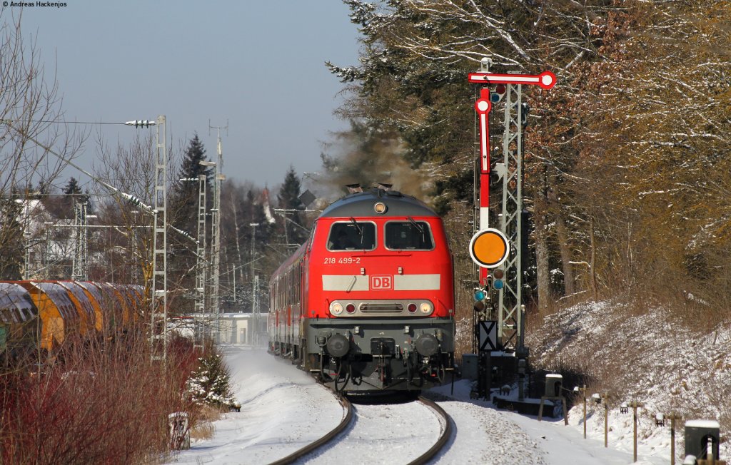 218 499-2 mit dem RE 22304 (Neustadt(Schwarzw)-Rottweil) am Esig Villingen 4.2.12