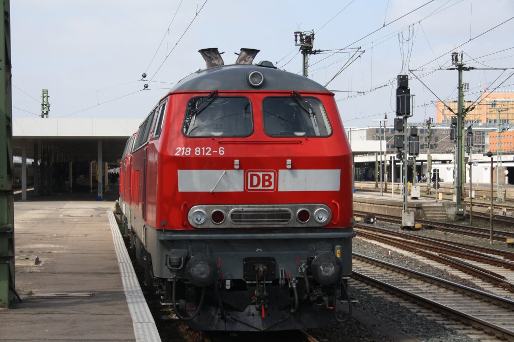 218 812-6, am 09.04.2011 in Hannover HBf.