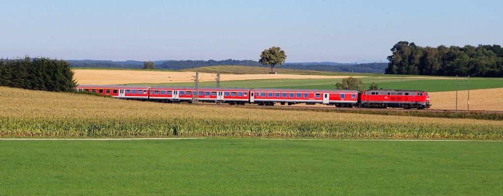 218 xxx mit RE 57513 bei Trkenfeld (19.08.2012)