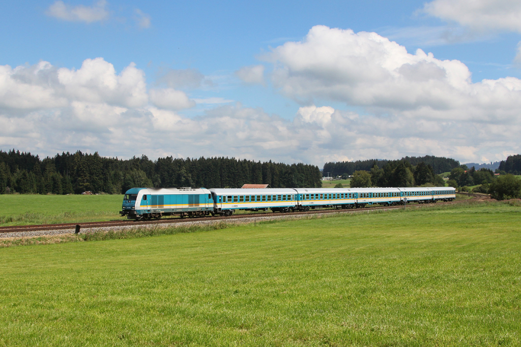 223 065 mit einem Alex am 16.08.2011 bei Rthenbach (Allgu).