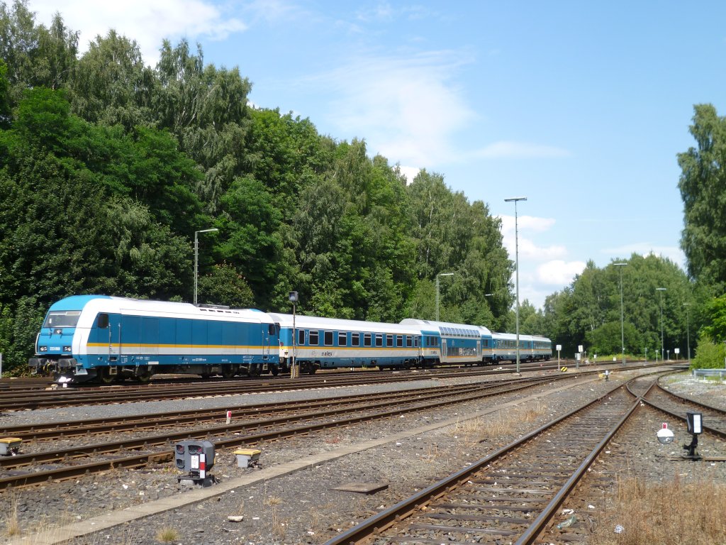 223 068 fhrt hier am 26.07.11 mit dem ALX in Marktredwitz ein. Weiter geht es dann nach Mnchen Hbf.