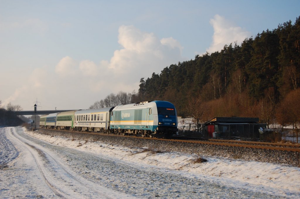 223 068 mit ALX 350 am 22.01.2011 bei Richt