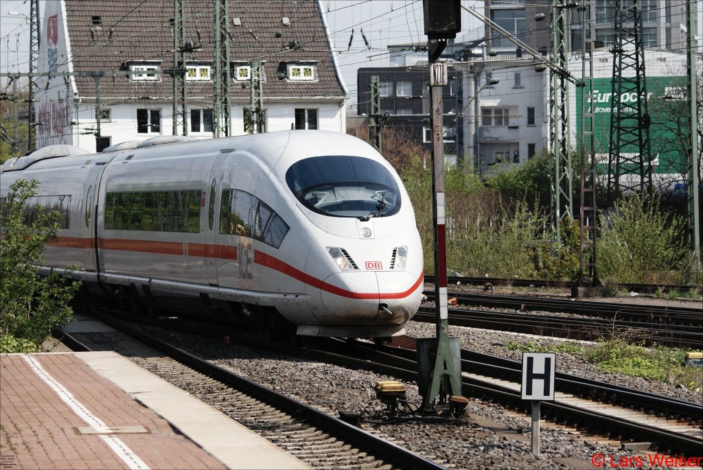 22.4.10: ICE 613 Dortmund-Mnchen wird in Dortmund um 14:27 Uhr bereitgestellt.