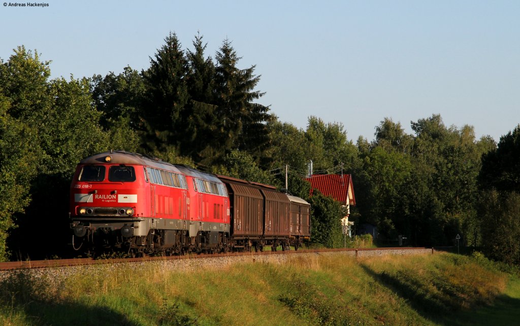 225 018-1 und 011-6 mit dem FS 43193(**-**) bei Schwarzenberg 10.8.11