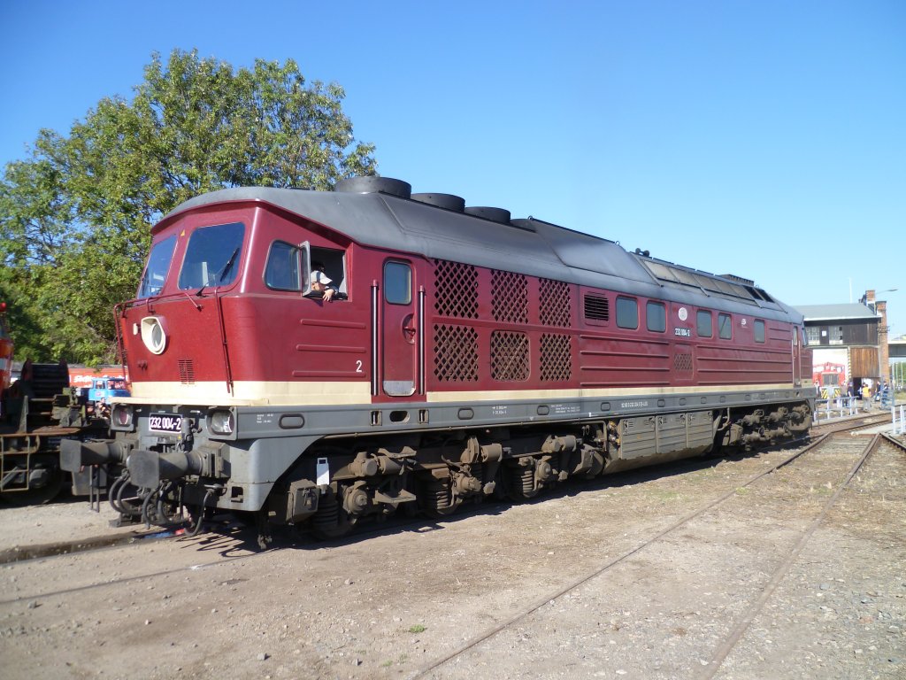 232 004-2 der LEG war am 02.10.11 zu Gast bei den Geraer Eisenbahnwelten.