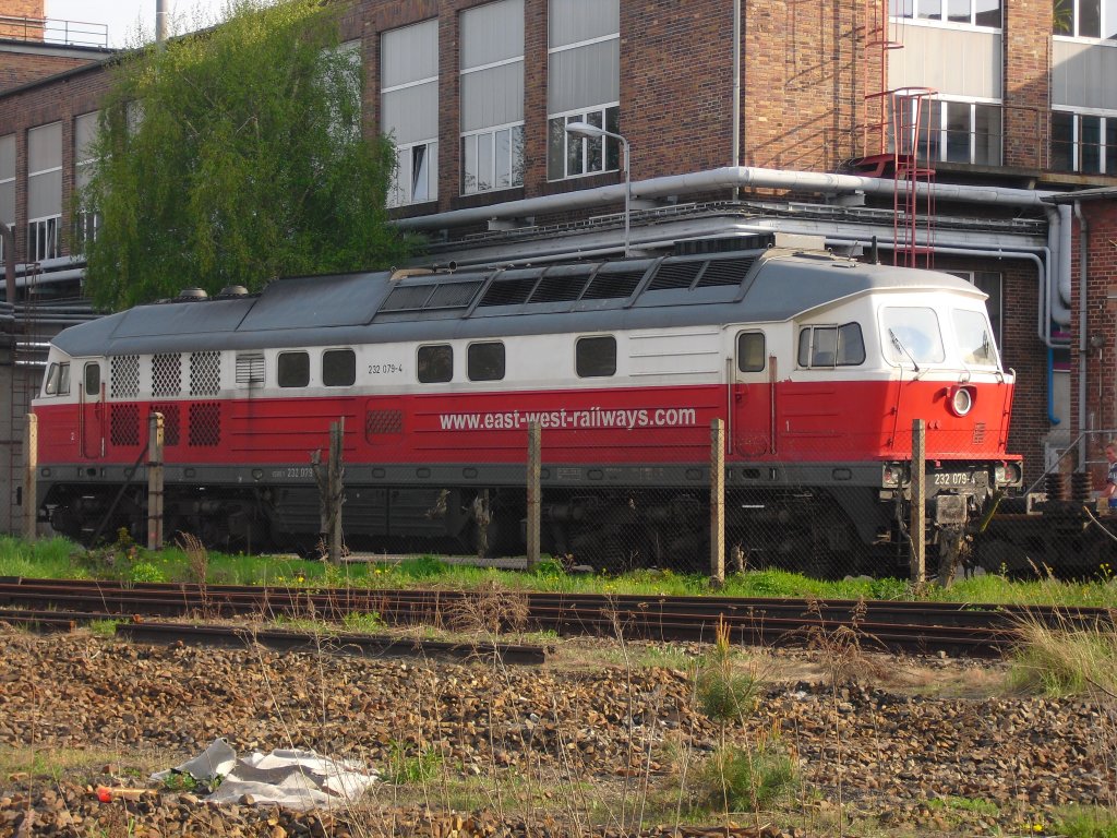 232 079-4 war am 28.04.10 in Cottbus zusehen.