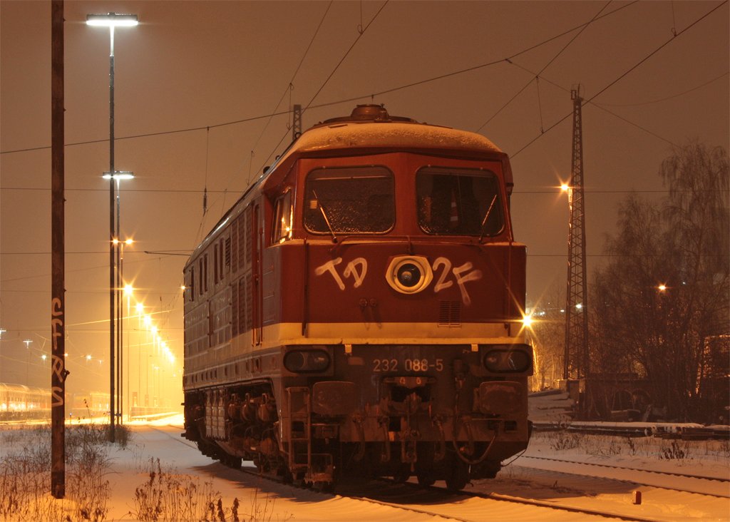 232 088 abgestellt in Aachen Rothe-Erde 15.2.2010