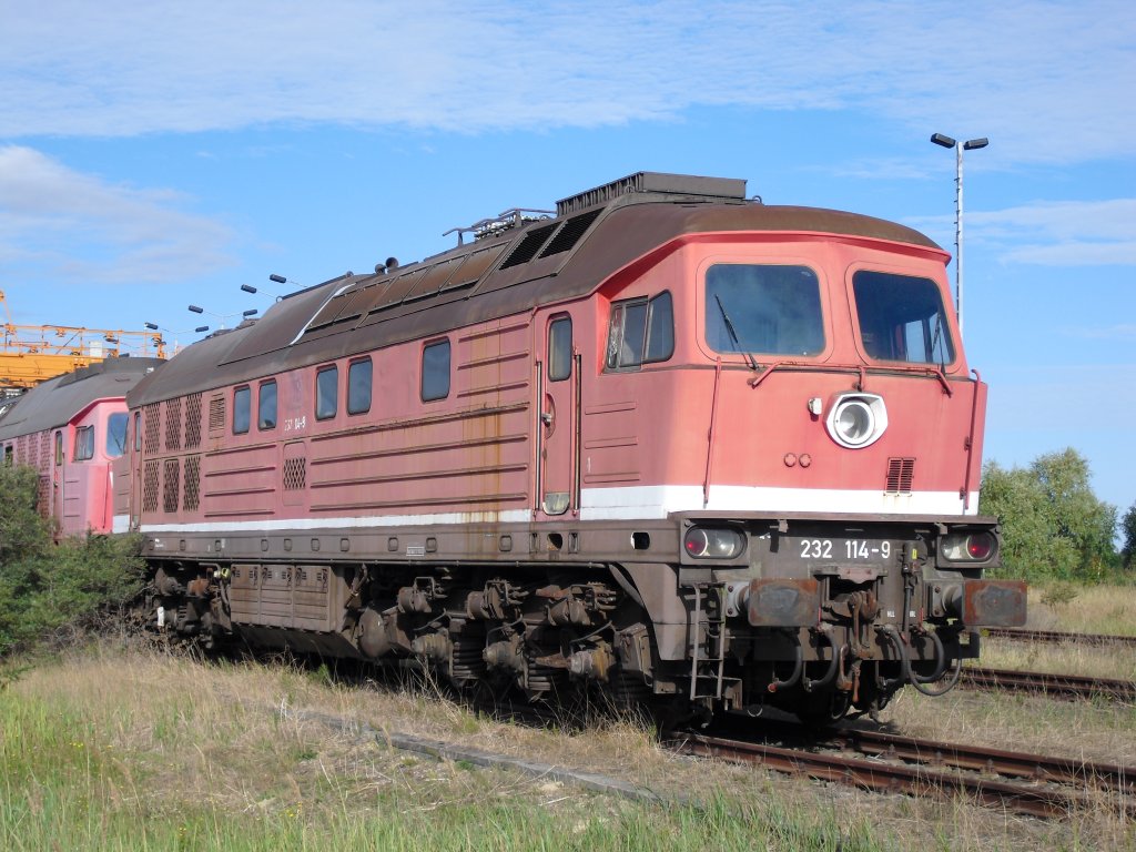 232 114-9 steht noch immer in Mukran!!