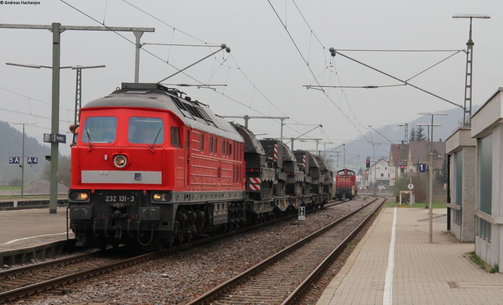 232 131-3 mit dem M 62796 (Immendingen-Kornwestheim Rbf) in Immendingen 30.4.13