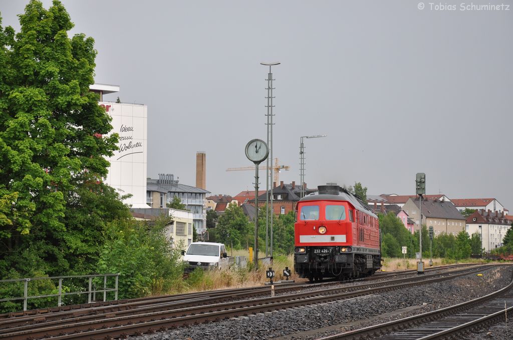 232 426 am 08.06.2012 beim Rangieren in Amberg