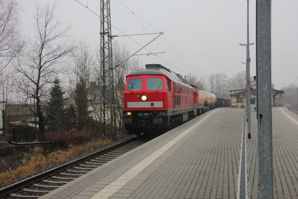 232 426 auf einem Auge blind mit Anh�ngseln am 29.02.2012 im Neumark(Sachs.).
