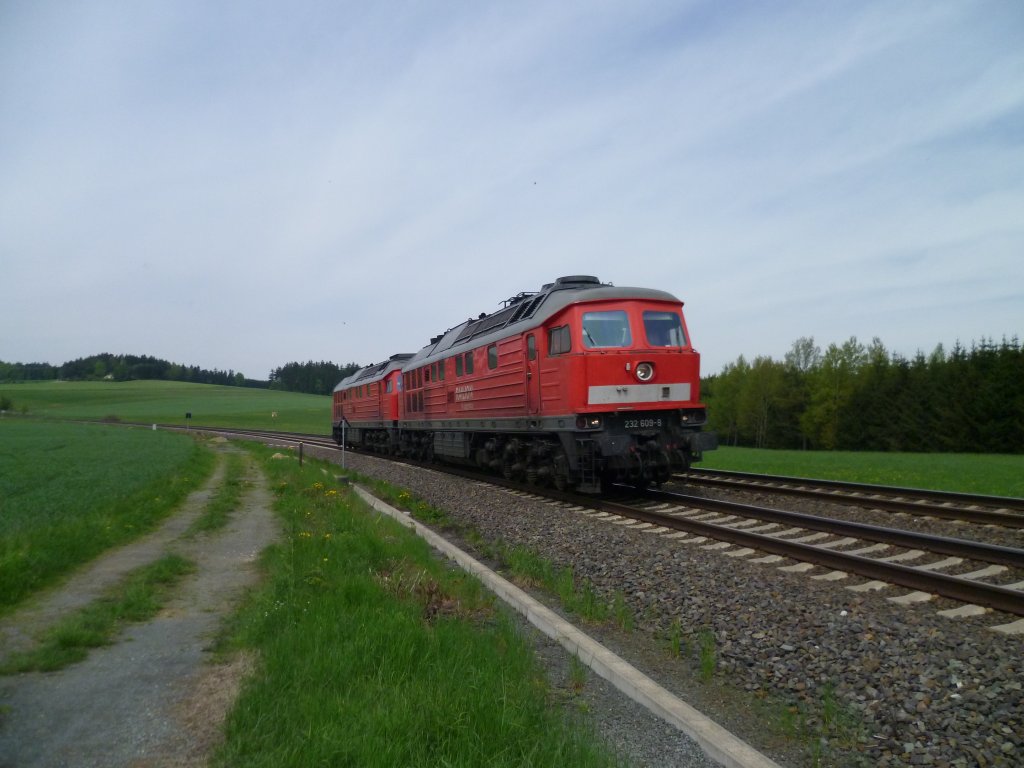 232 609 und 232 384 am 16.05.13 in Drochaus.