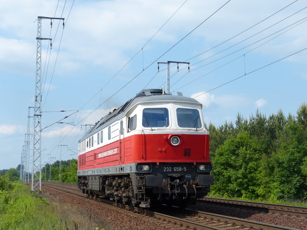 232 658-5 der East-West-Railways in der Berliner Wuhlheide am 8.6.2013