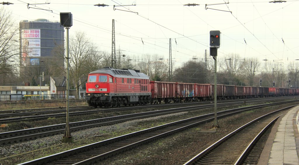 232 703-9 Ludmilla fuhr am 29.12.2012 durch Oberhausen Osterfeld. 
