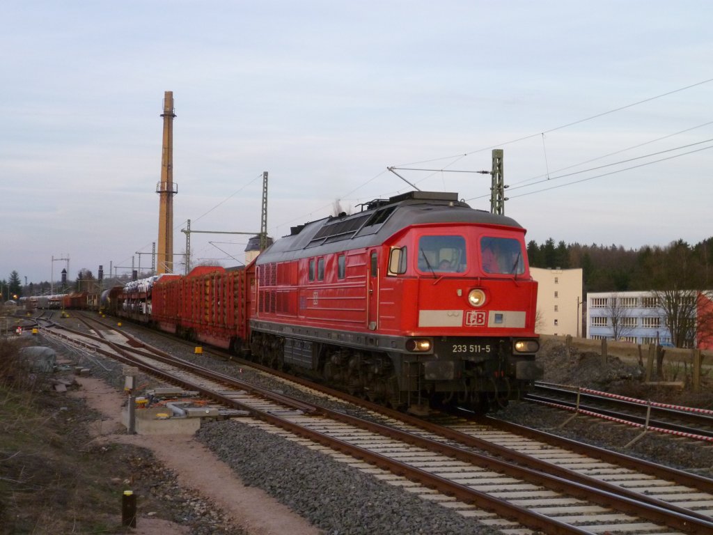 233 511 mit dem 87er am 17.04.13 in Mehltheuer/V.