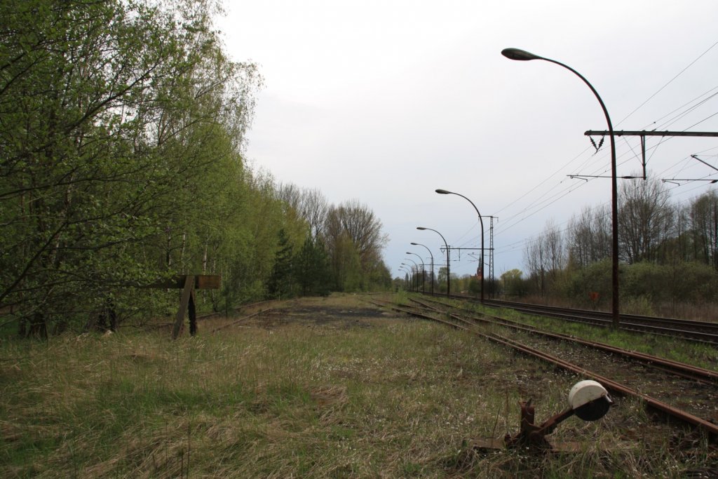 24.4.2012 Bernau b. Berlin. Stillgelegter Anschlu Nord (Blickrichtung Sden)