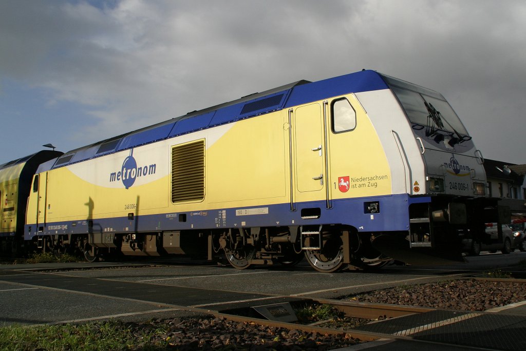 246 006 mit metronom nach Hamburg Hbf in Otterndorf