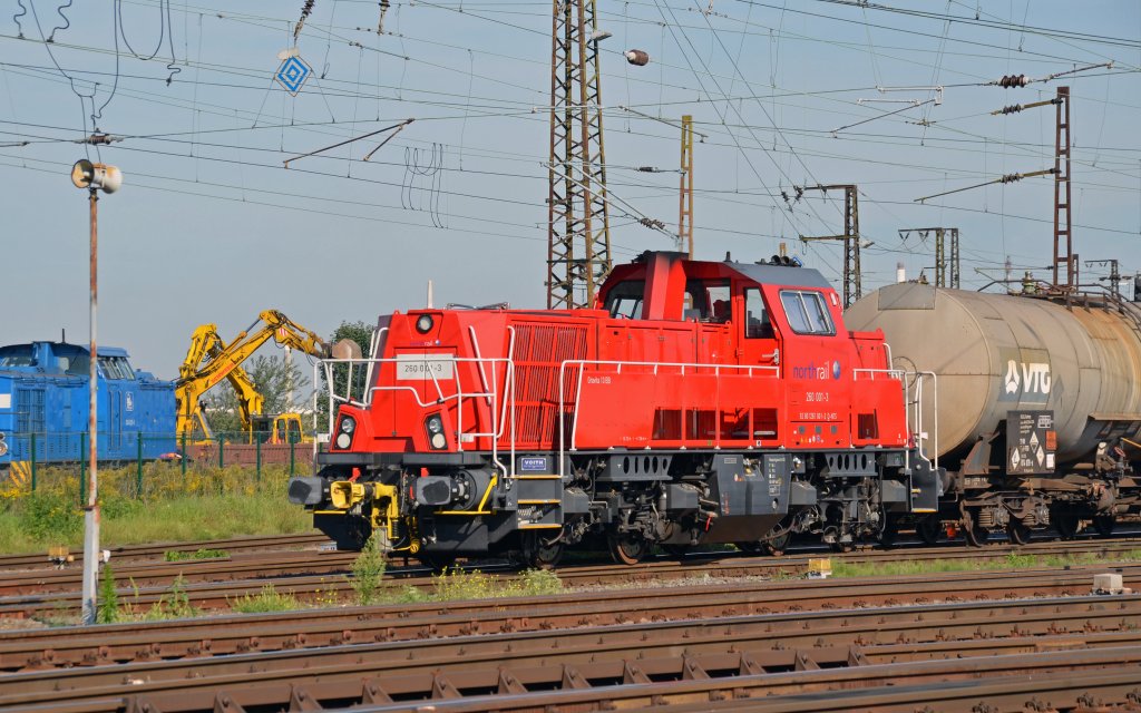260 001 rangierte am 03.09.11 in Grokorbetha.