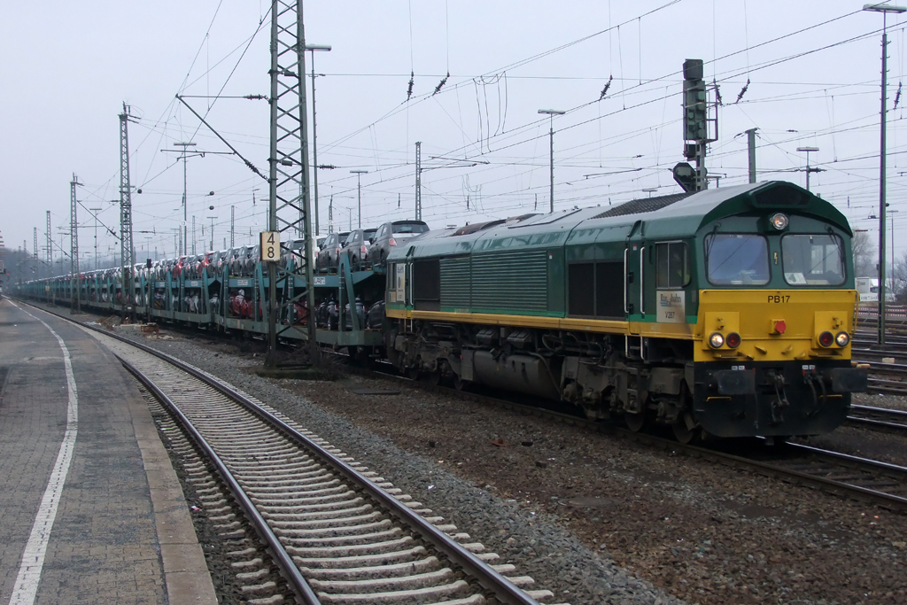 266 021-5 als V 267 der Rurtalbahn oder auch PB 17 in Aachen-West 16.2.2013