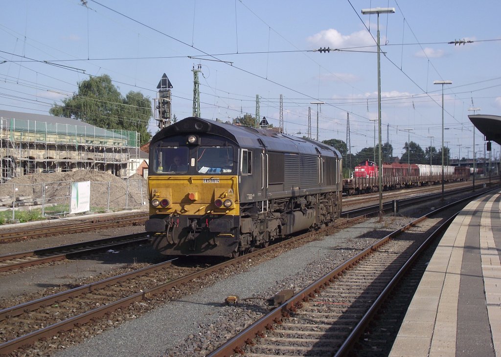 266 113-0 (ERS 6614) der MRCE verlsst am 2. August 2011 als Tfzf den Bahnhof Bamberg Richtung Lichtenfels.