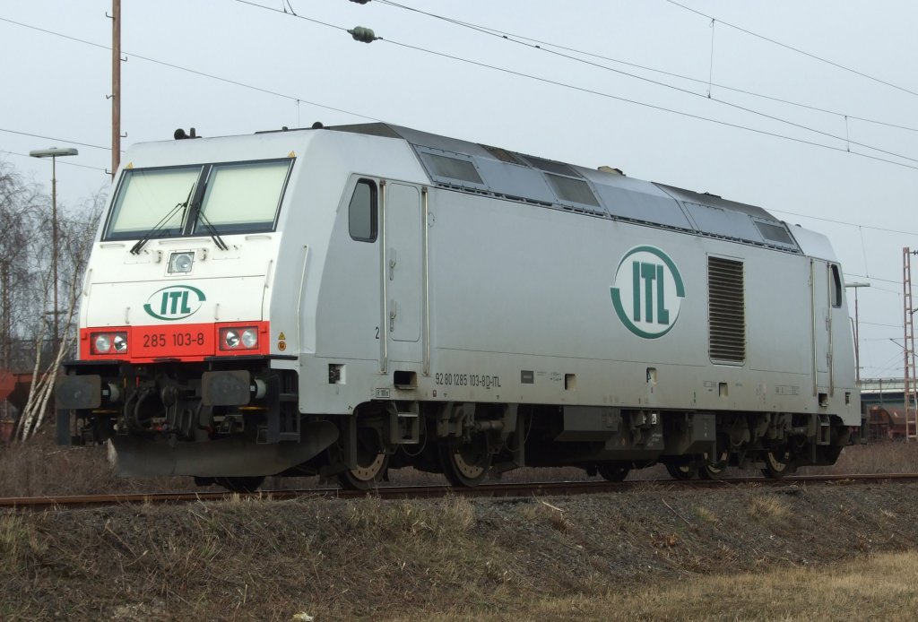 285 103 der ITL am 18.3.10 in Duisburg-Ruhrort