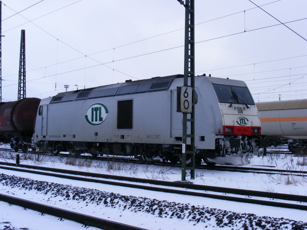285 109 der ITL am 13.2.2010 in Magdeburg - Rothensee