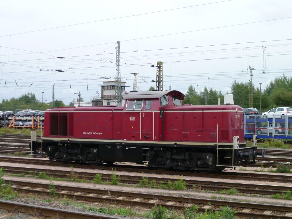 290 371-4 rangierte am 19.09.11 im Hbf Zwickau/Sachs.