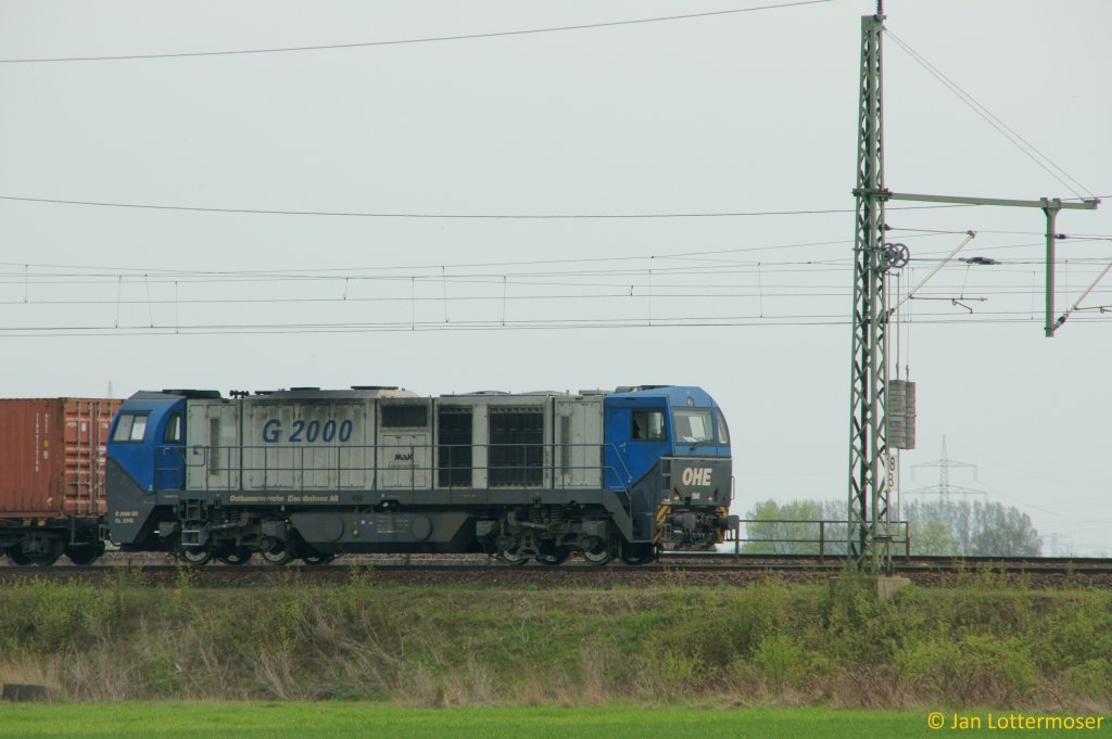 29.04.2010. Eine Mak G2000 bei Lehrte.
