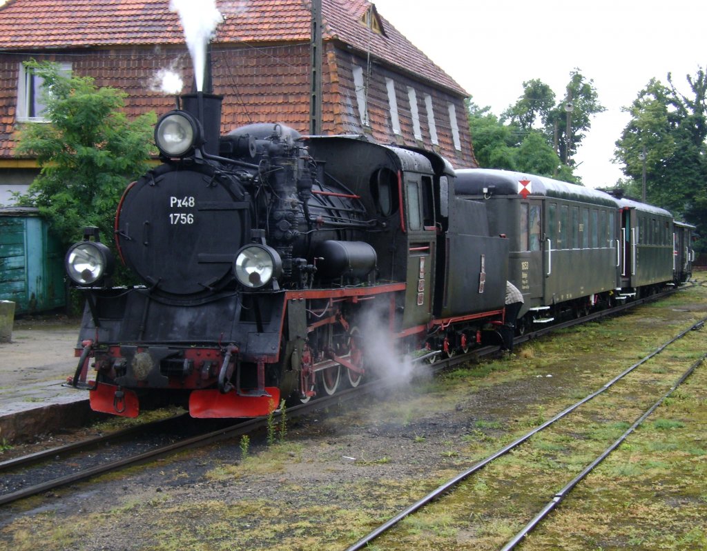 29.07.2012 Zaniemysl, Px48-1756 mit zueg Zaniemysl - Sroda Wielkopolska Miasto.