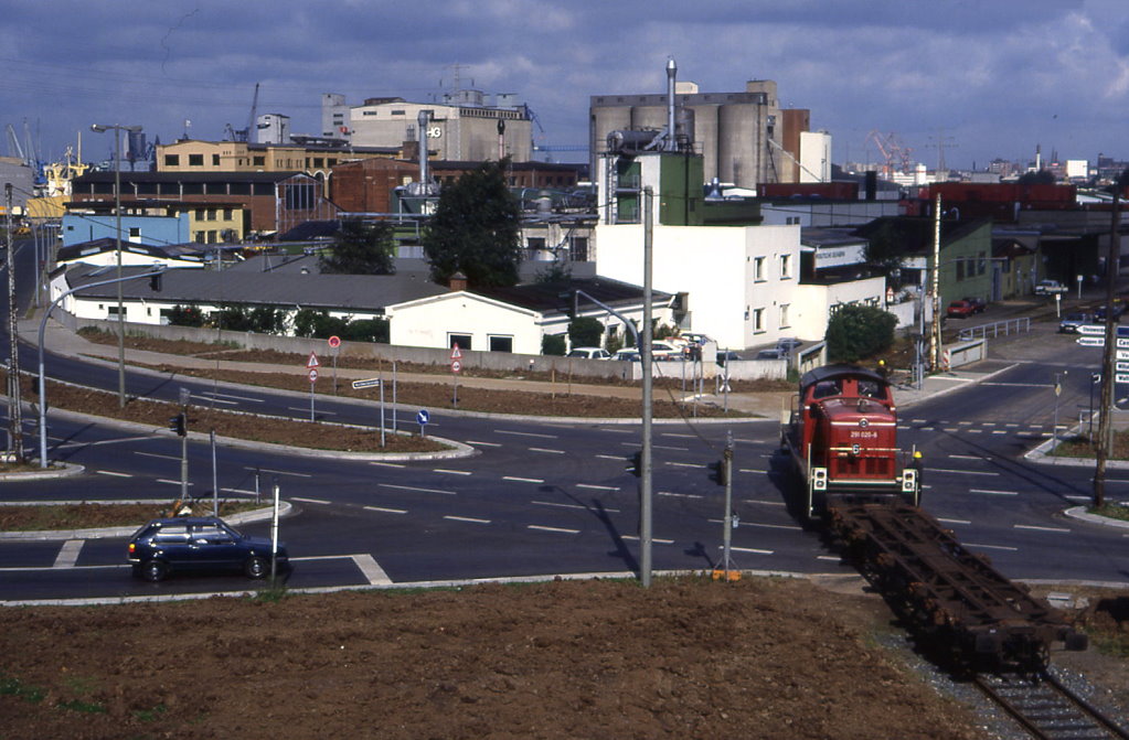 291 020 im Hamburger Freihafen, 08.09.1987.