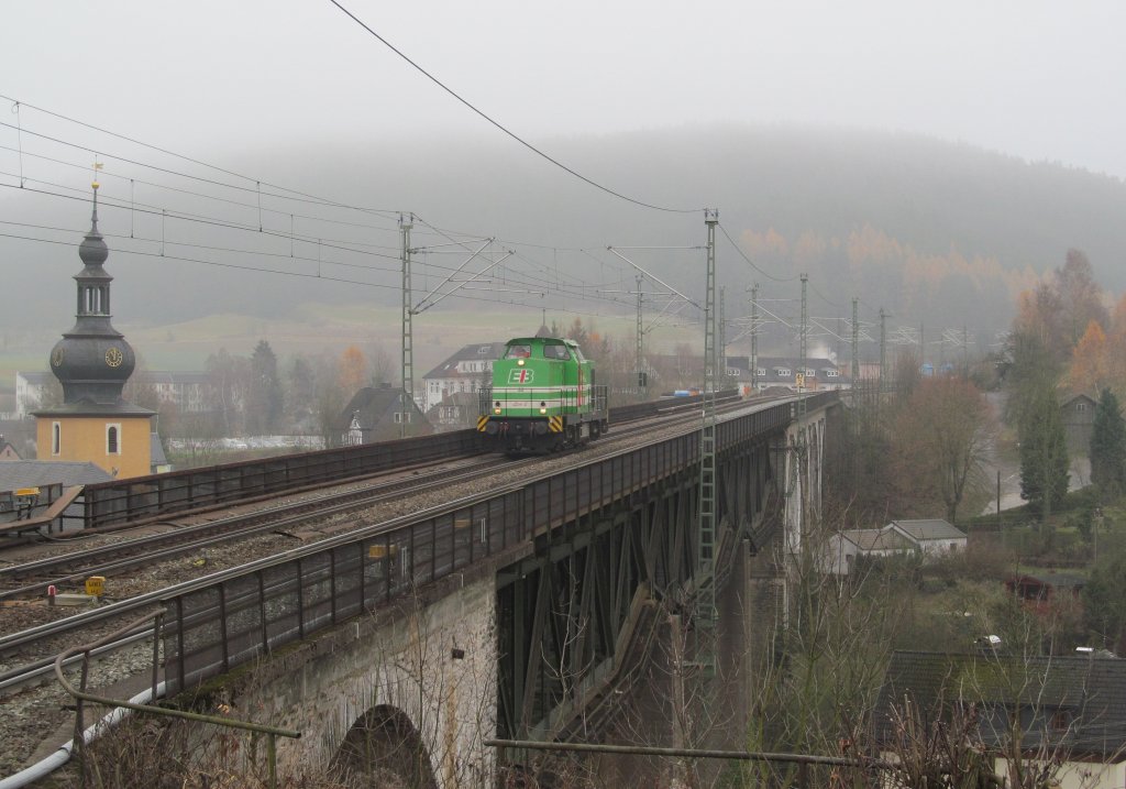 293 025-3  Lisa 2  der Erfurter Bahn am 16. November 2012 in Ludwigsstadt.