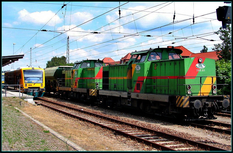 293.01 & 293.01 -ITL- gesichtet im Bhf Neustrelitz.  am 01.07.08 